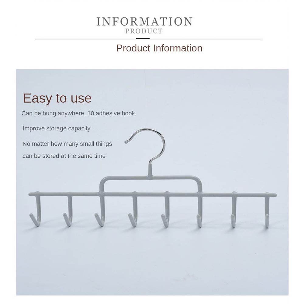 Belt Tie Hook Easy Storage Iron Simple Practical Key Holder Scarf Storage Hanger Smooth Plating Surface Household Storage Rack