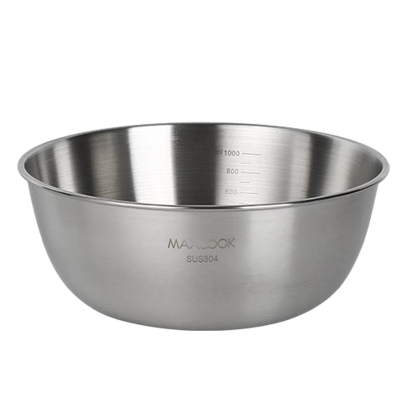 MAXCOOK 304 Stainless Steel Mixing Bowl with Scale