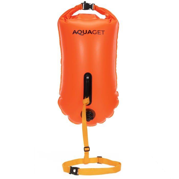 Aquaget® aufblasbare Sicherheitsboje zum Schwimmen Schwimmboje wasserdichte Tasche 2in1