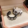 Hexagonal Minimalist Alloy Ring With Sparkling Rhinestones For Female Fashion Accessories