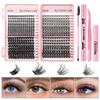 Diy Large-Capacity Eyelash Book Natural Fluffy 392 Clusters D Song Segmented False Eyelash Set