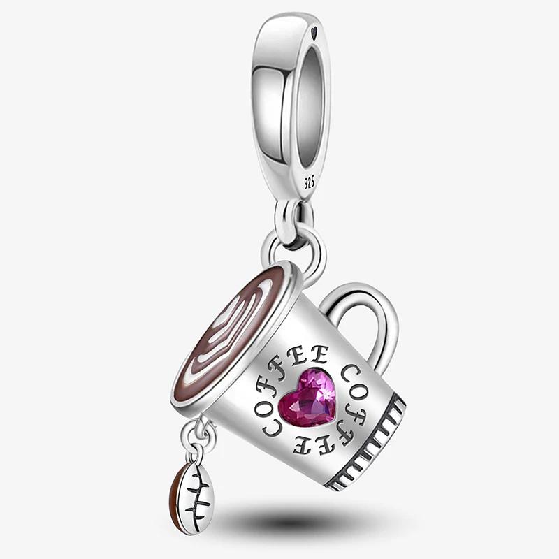 Copper Mushroom Pink Cat Dog Cake Tree Of Life Charms Beads Fit For Original Pan Bracelets Diy Fine Jewelry Gift