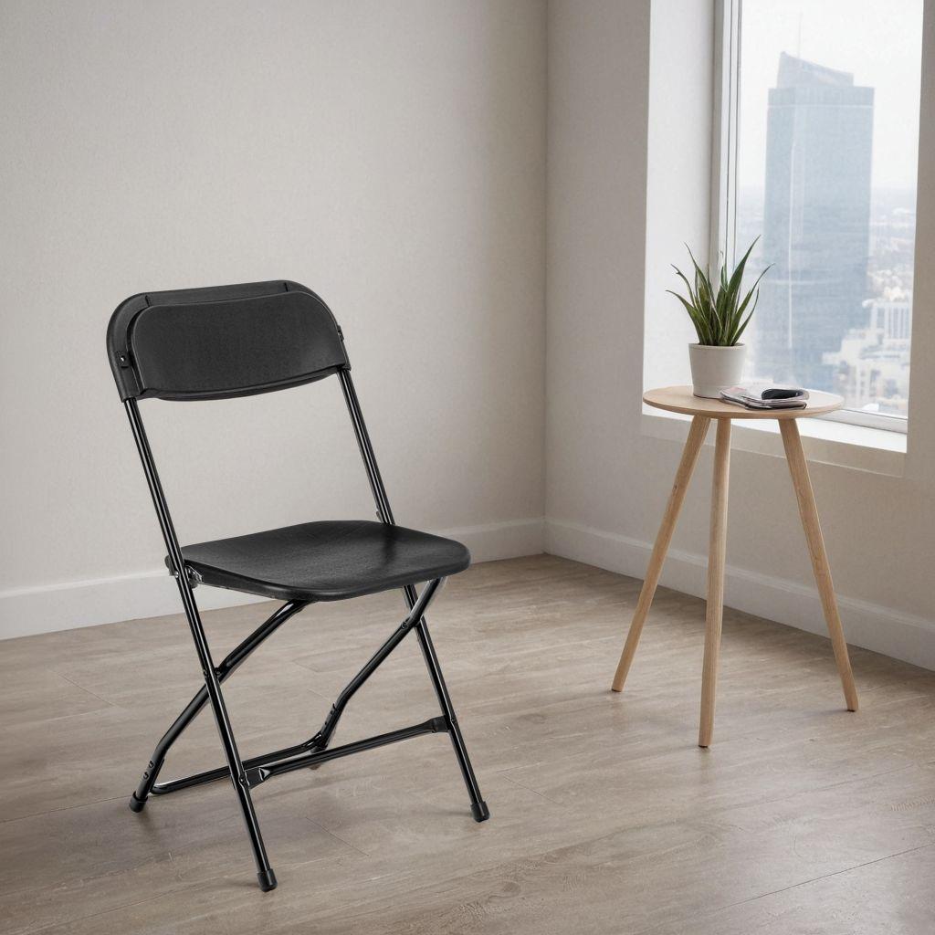 Folding Catering Chair Simplo Black Black