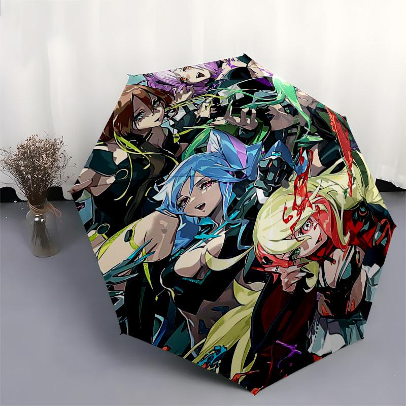 1pc Outdoor Umbrella with Anime Characters - Automatic Opening/Closing, Portable 3-Fold Design, 8-Bone Iron Frame - Perfect Gift for Fans, Travel