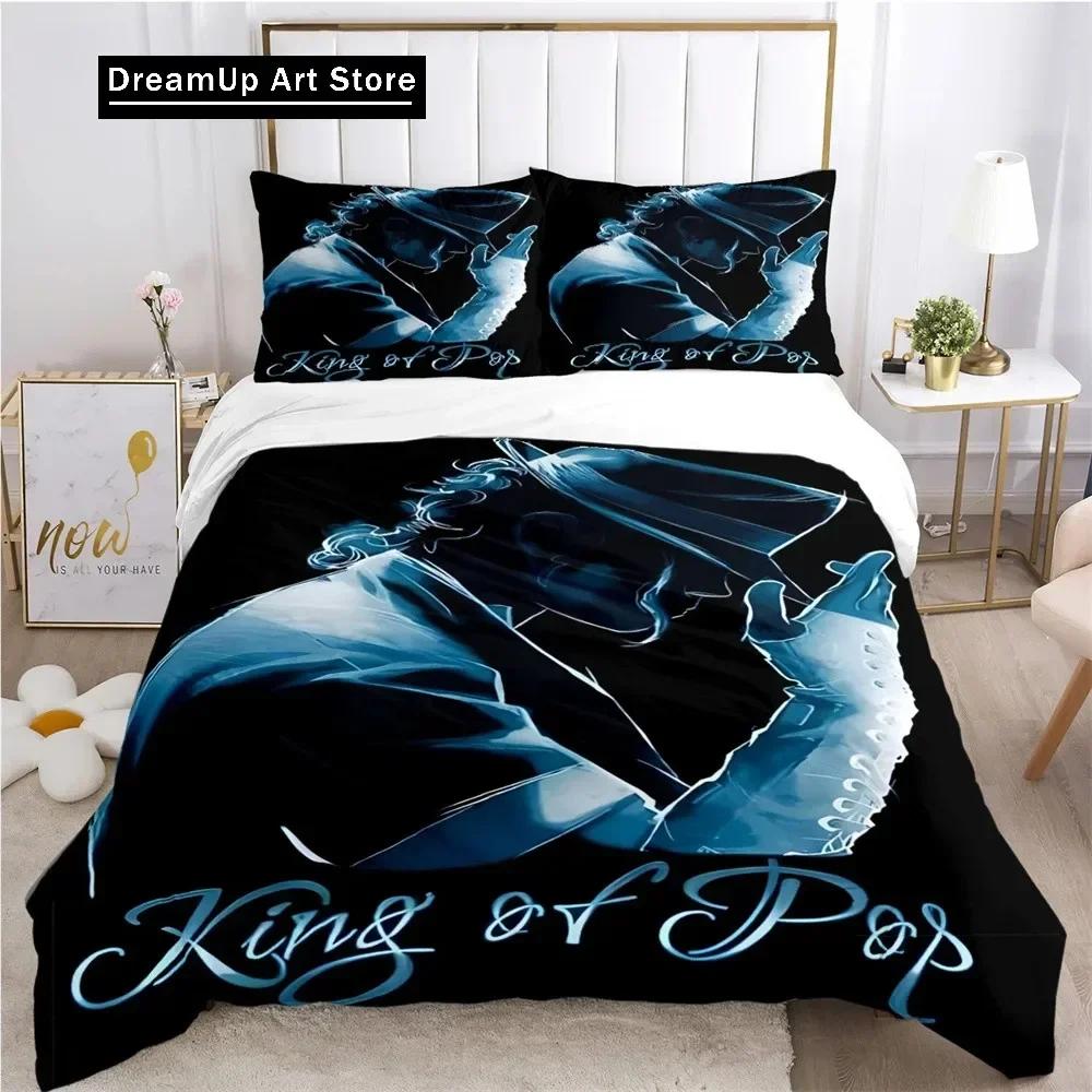 Michael J-Jackson Dekbedovertrek Dekbed Fear Beddengoedset Zachte Dekbedhoes en Kussenslopen voor Tieners Kinderen Enkel/Dubbel/Queen/King