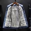 Autumn and Winter Plus Size Jacket Men's Denim Loose Casual Jacket Washed Lapel Jacket Top Men