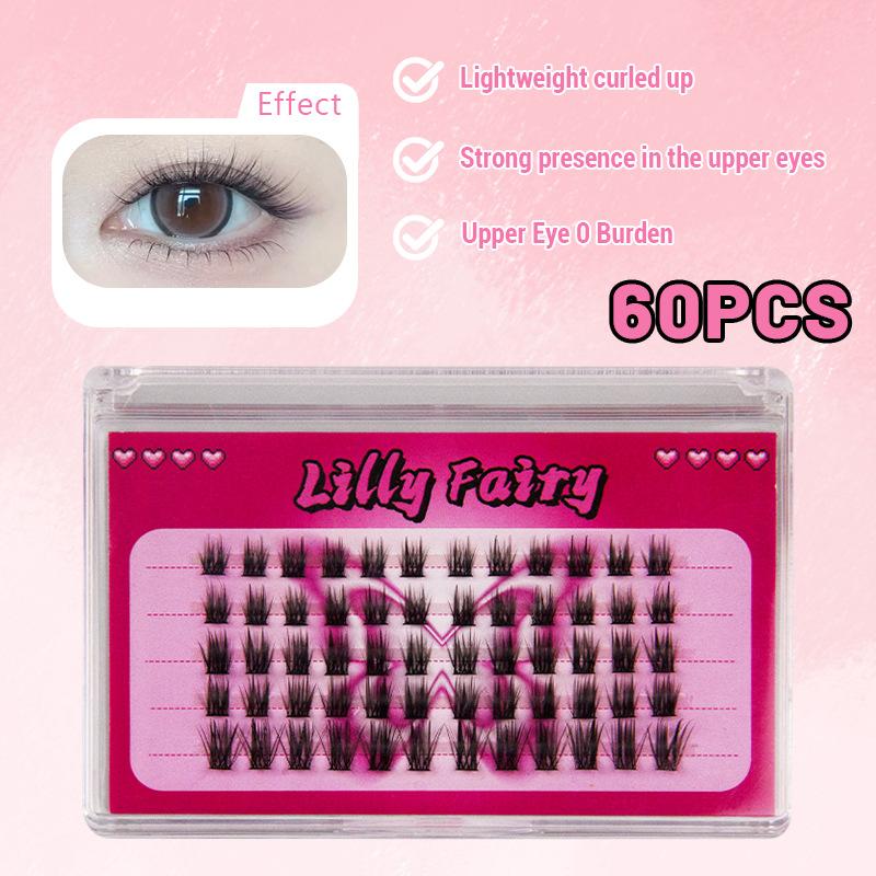 

Water Mink Velvet Texture 12-Piece Cluster Lush False Eyelashes, D-Curl, Voluminous & Fluffy for a Bold Look Bird-series