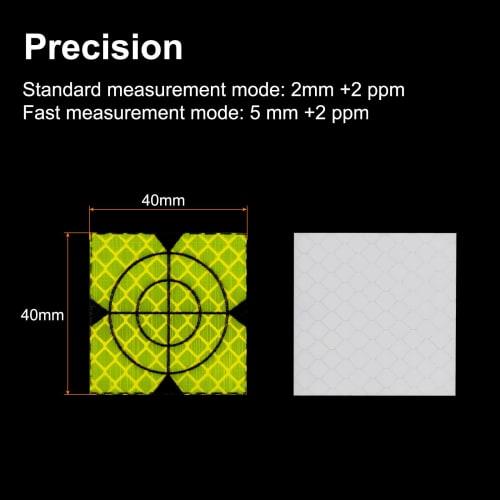uxcell 40pcs Survey Reflector Sheets, 40x40mm, Self-Adhesive Reflective Tape for Surveying Target Marks, Green