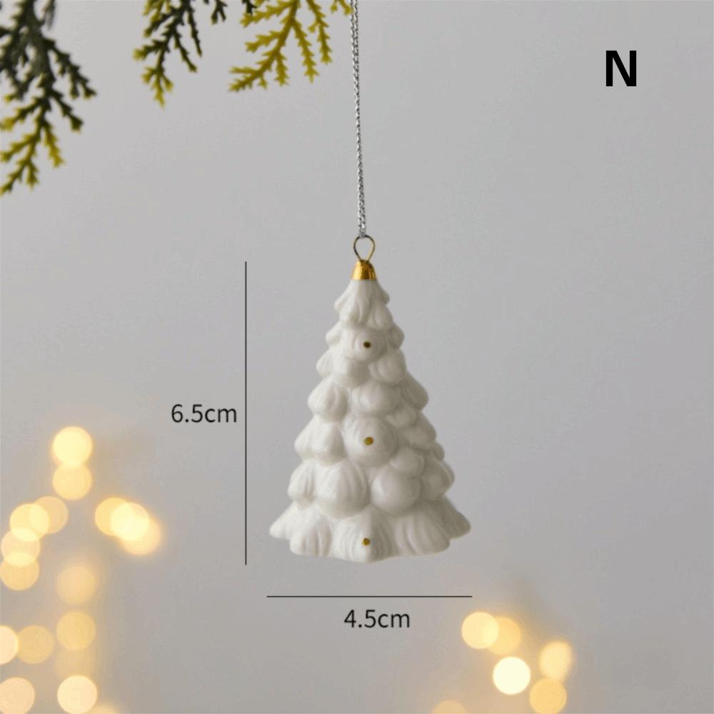 Ceramic Crafts Christmas Ceramic House Pendant Painting Pendant Ornament Merry Christmas Party