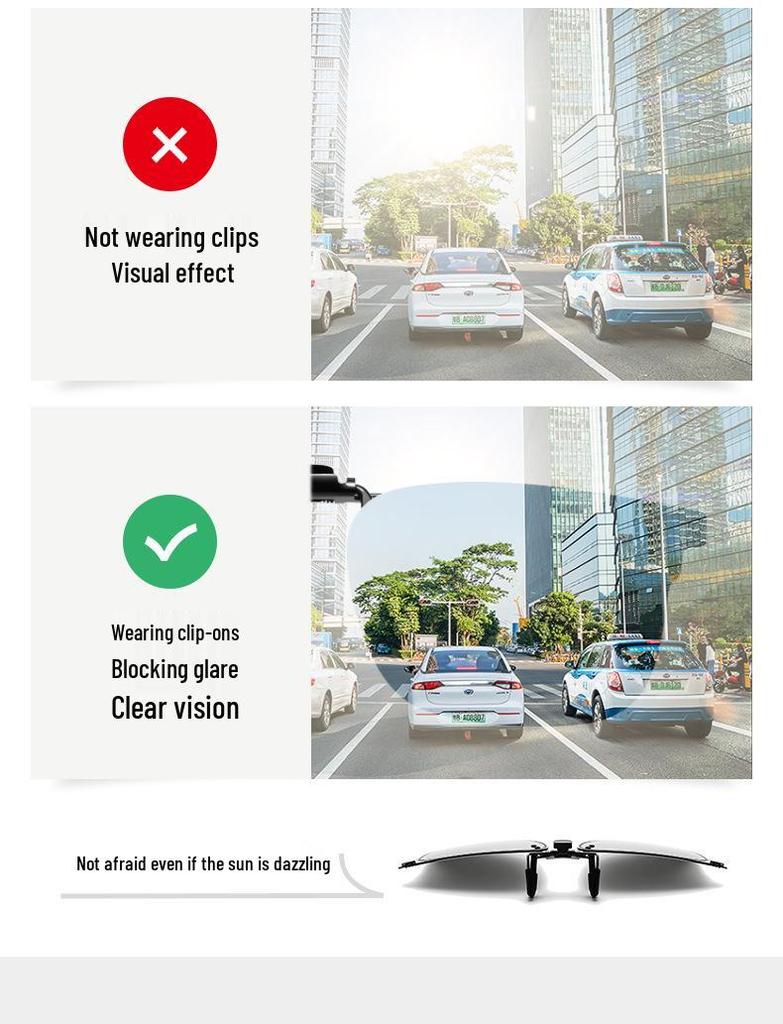 Polarized Clip-On Sunglasses 2025: New Style for Women & Men, Day/Night Use with Night Vision Lenses
