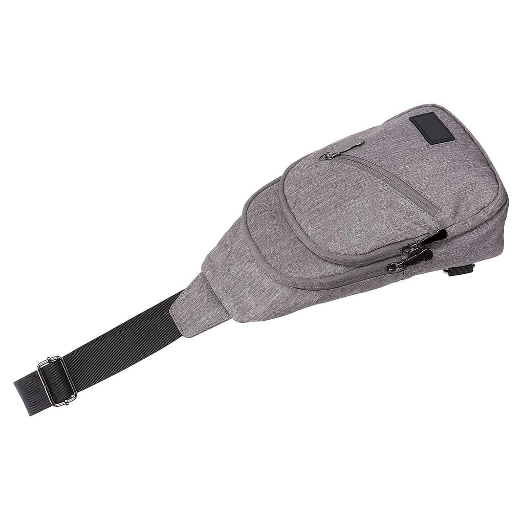 OX PLOUGH Men s Chest Bags Waterproof Casual Chest Sling Bag Polyester Shoulder MessengerLight Grey