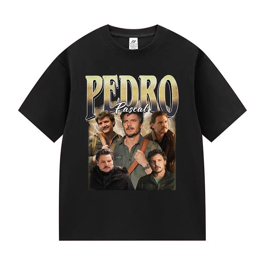 2026 Actor Pedro Pascal Movie Graphic T Shirt Unisex Retro High Quality Fashion Clothing T-shirts Unisex Cotton Oversized T-shirt