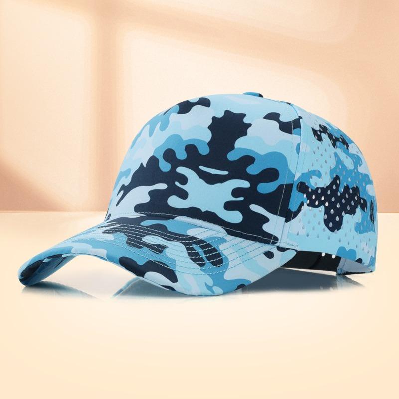 Summer outdoor sunshade quick-drying cap, moving printing embroidery, waterproof laser punching baseball cap