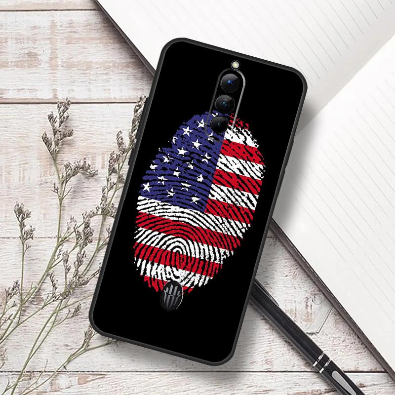 National Flag fingerprint Case For ZTE Nubia Red Magic 10 Air 6S 7S 7 Pro RedMagic 10S 9S 8S 8 9 10 11 Pro Plus Funda