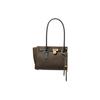 Michael Kors Hamilton Classic Logo Leather Shoulder Bag Women Shoulder Bag Brown Black 30F5GNXT0B-NERO