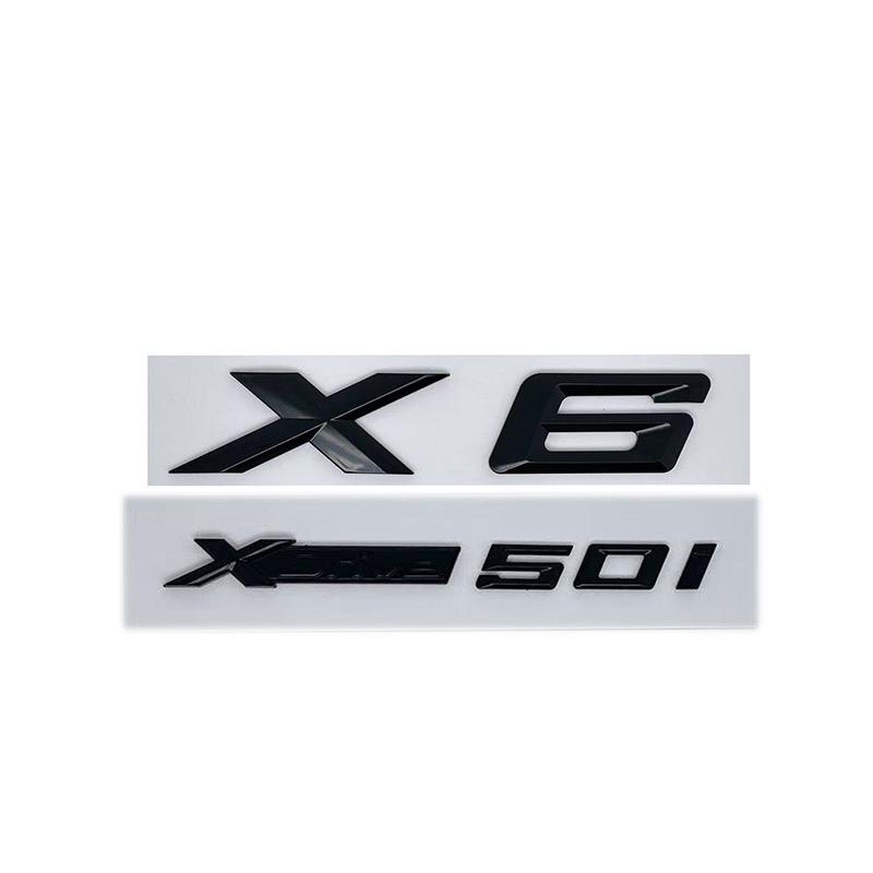 3D ABS Letter Badges for Trunk Emblem Suitable for BMW X6 Models E71 F16 E72 G06 As Well As XDRIVE 30d 28i 30i 35i 50i