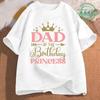 Family Matching Shirts Birthday Princess Family Party Outfits for Parents Kids Family Dad,mom of The Birthday Girl Tops Gift