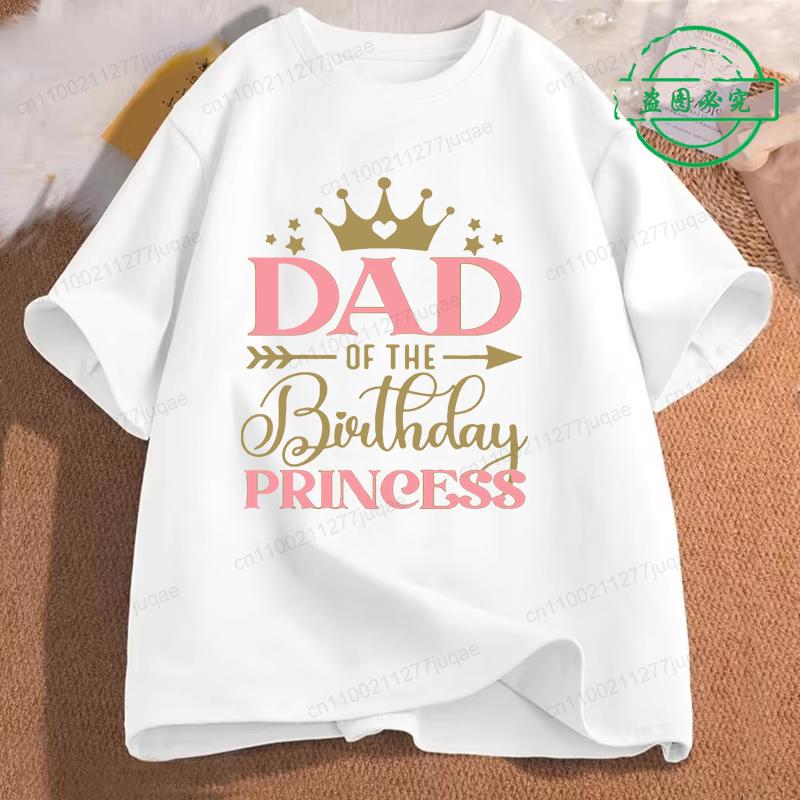 Family Matching Shirts Birthday Princess Family Party Outfits for Parents Kids Family Dad,mom of The Birthday Girl Tops Gift