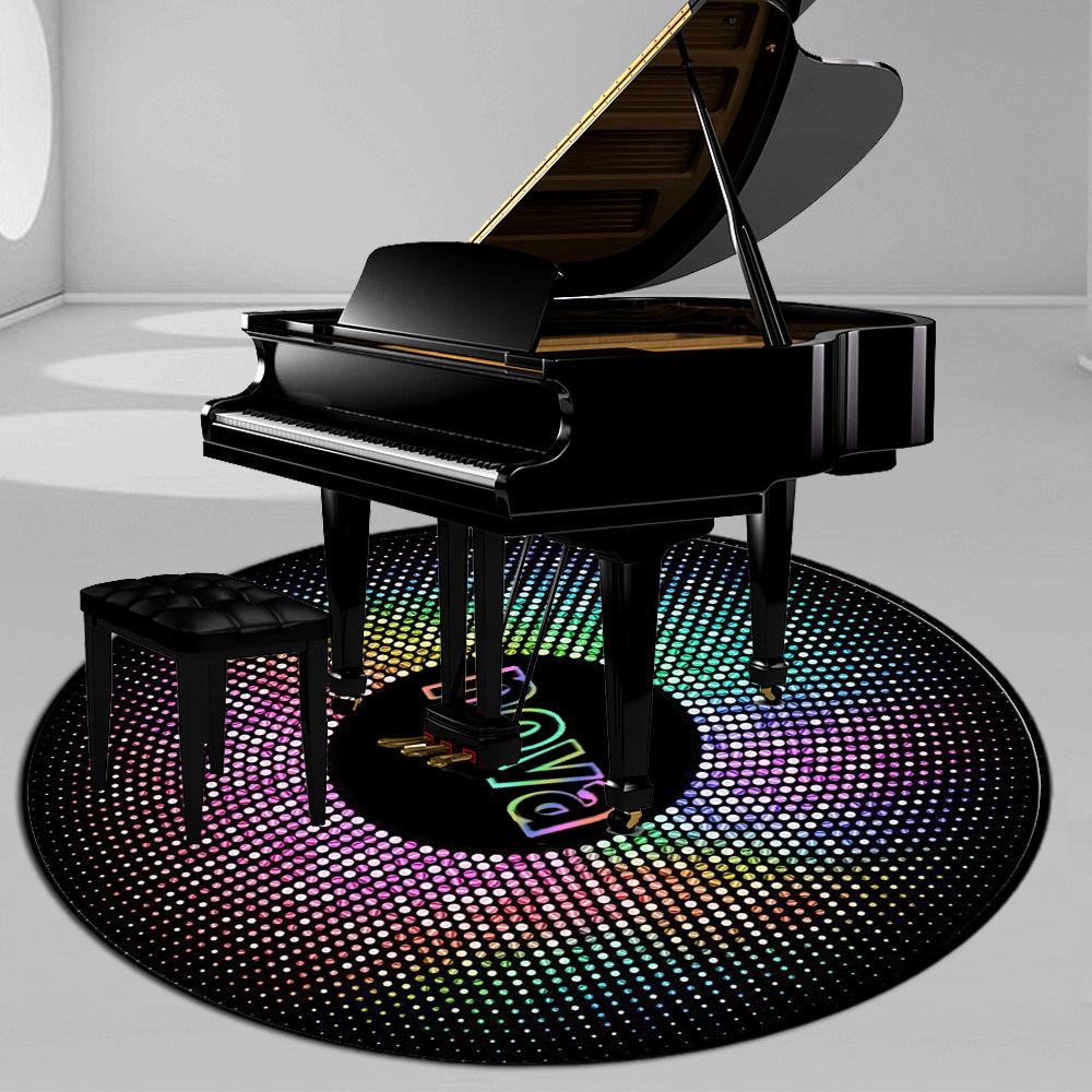 

Round Piano Carpet Giveaway Floor Mat Musical Instrument Promotional Item Qin Shop Gift Company Quick Manufacturing 160*160cm