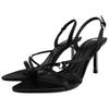 Zara Elegant Open-Toe Strap Sandals 8Cm Women Sandals Black 13307310800