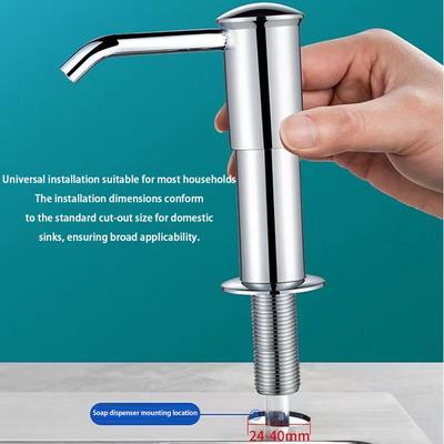New Portable Soap Dispenser for Kitchen Sink Built In Sink Soap Dispenser Brushed Countertop Soap Dispenser Pump