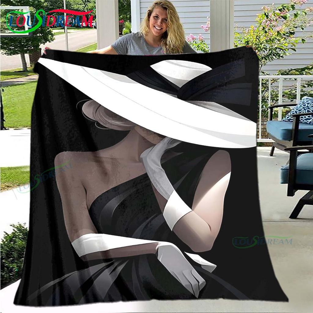 Fashion New Woman-Sexy Pattern Blanket Flannel Thin Blanket Portable Home Travel Office Lunch Break Blanket Birthday Gift