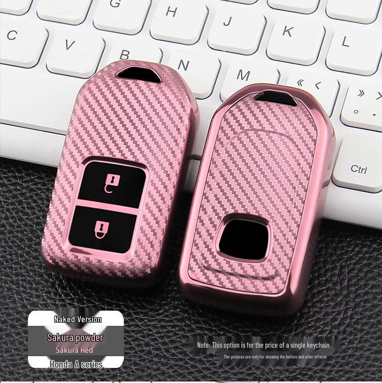 Honda Carbon Fiber Texture TPU Car Key Protective Case