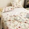 Cloud Cotton Flatsheet King Size with Two Pillow Covers | Super Soft Bed Sheet for Bed | Floral Design