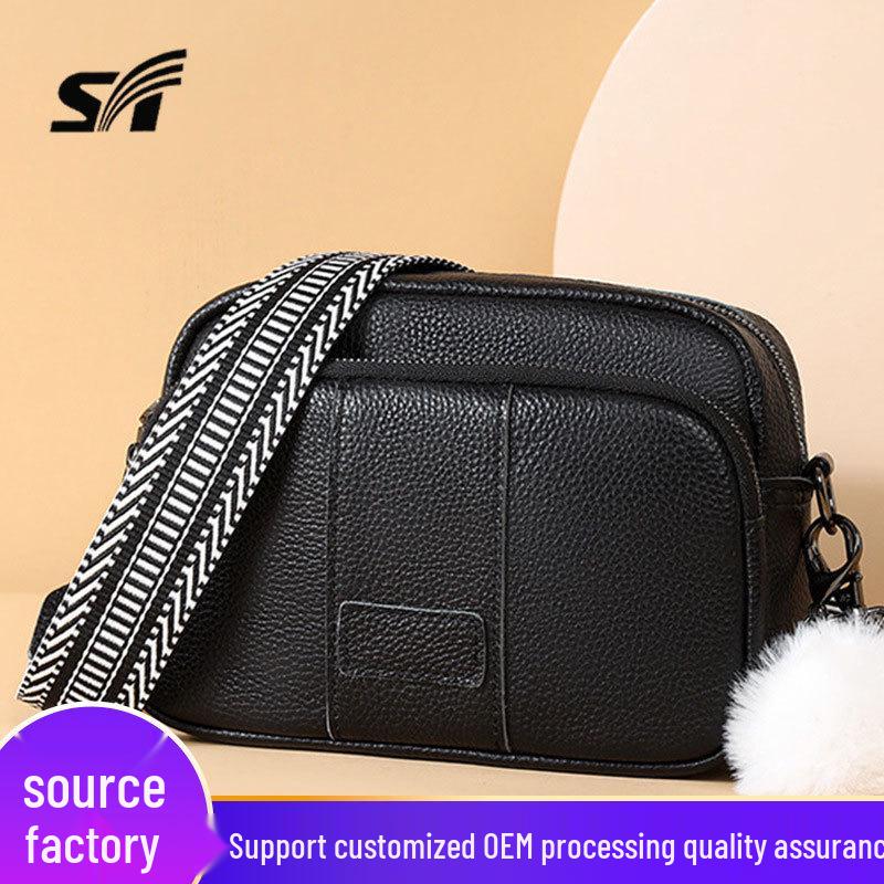 Women's Genuine Leather Shoulder & Crossbody Bag - Fashionable Solid Color, Small Square Design