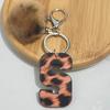 2025 Patent Leather Leopard Print Tassel Keychain Car Accessory