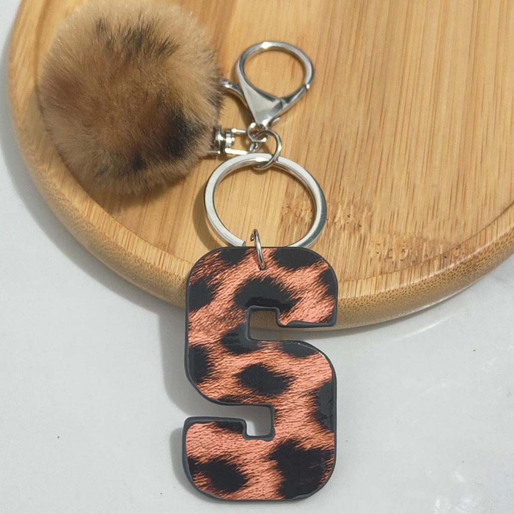 2025 Patent Leather Leopard Print Tassel Keychain Car Accessory
