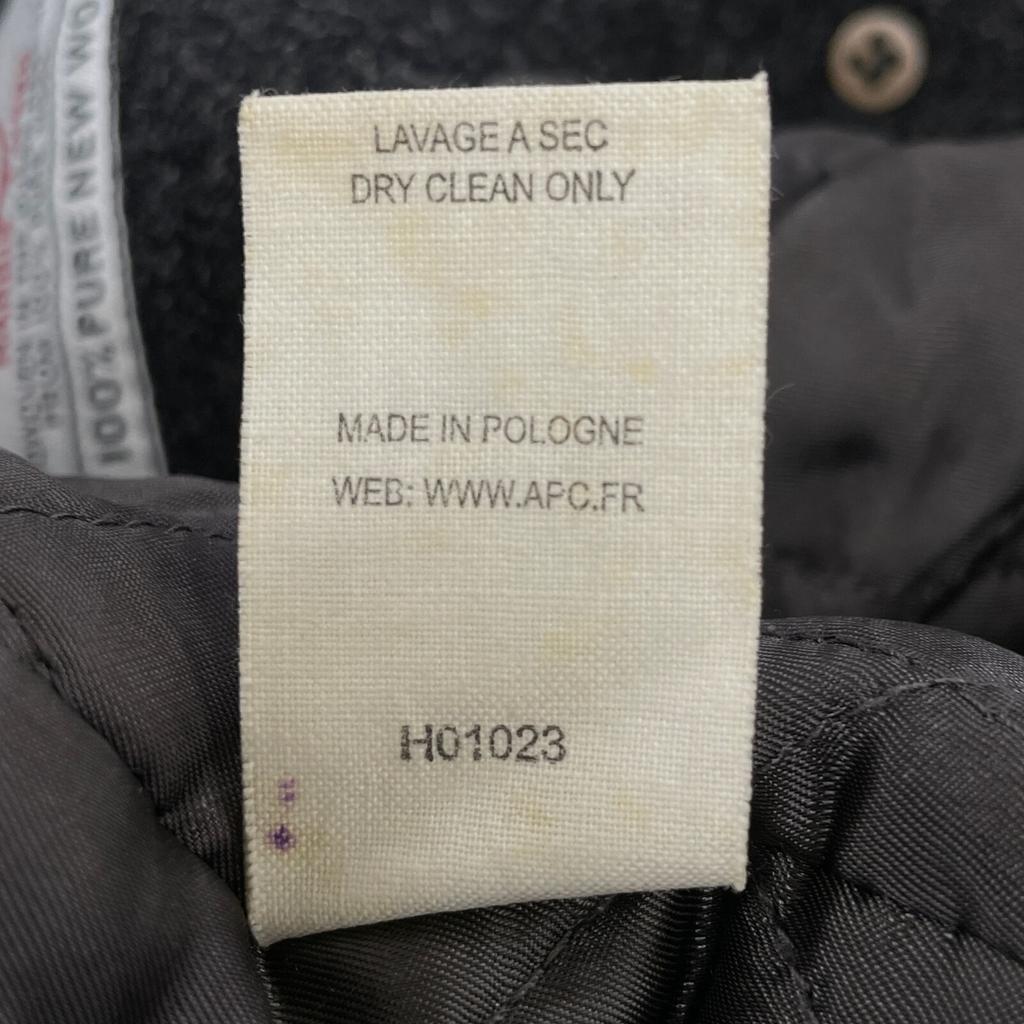 A.P.C. Charcoal Harris Tweet Double Coat coat XS grayUsed