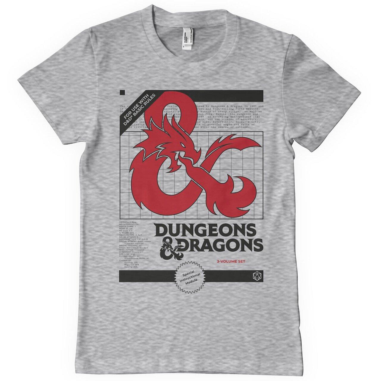 Licence Officielle Dungeons Dragons 3 Volume Set Homme T-SHIRT S-XXL Tailles XXXXL