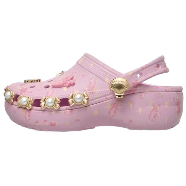 LoveShackFancy x Crocs Классические Платформенные Клоги Балерина Розовые Женские Кроссовки 212788-6GD 39-40