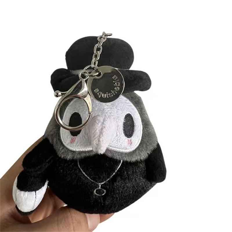 Spot Plague Doctor Nurse Plush Toy Plague Crow Halloween Luminous Doll Pendant Keychain