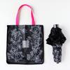 FAUCHON Folding Parasol Monotone Ange Black (with Pouch) 001266-0001-02