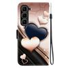 Handmade PU Leather Flip Case for Infinix Hot 50 Pro+ 4G (X6880) Anti-Slip Shockproof Cover with Wrist Strap & Heart/Rose Cat Designs
