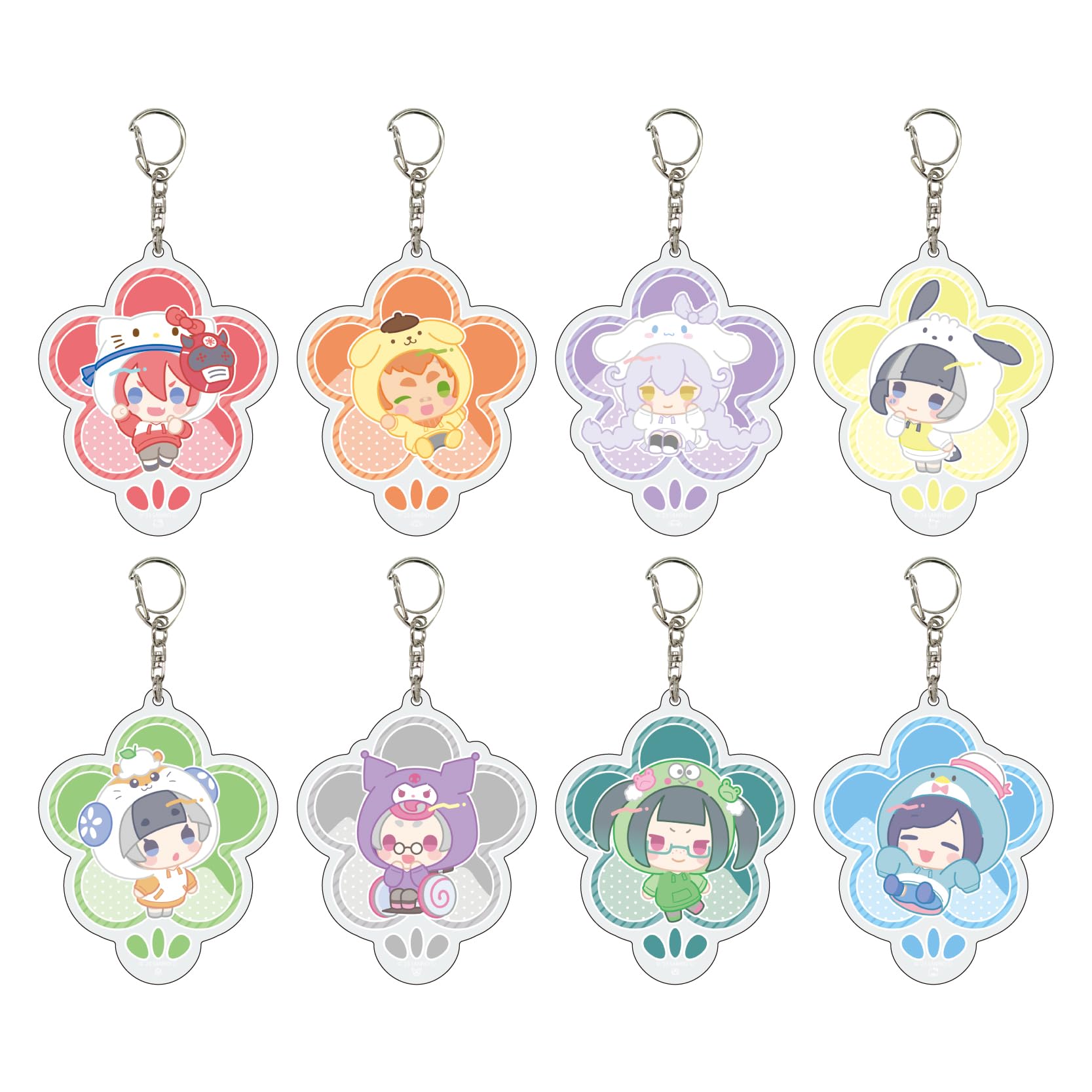 

Maimai Maigoen 03 Sanrio Characters Parka [Официальная иллюстрация] Акриловый брелок для ключей 8 шт. в коробке