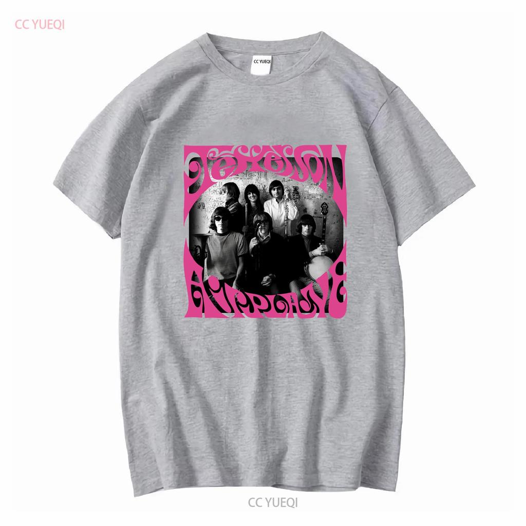 Jefferson Airplane Style Rock Men T shirt Black All Sizes RE615 vintage Washed homme Stretched Breathable designer clothes
