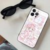 Cozy Pink Bedroom Anime Girl Black TPU Phone Case Fashion For Iphone17 Air 16 15 14 13 12 Pro 11 Pro Max Plus Protective Case