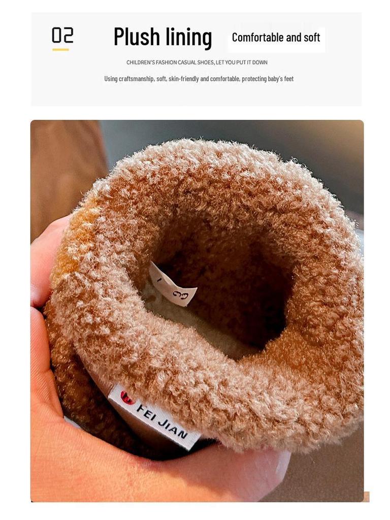 2024 Winter-Schneestiefel für Kinder – Warmer Samt, Kurzer Stil für Jungen & Mädchen, Kleinkind Outdoor Baumwollschuhe