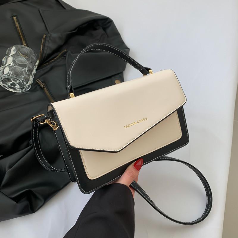 Stylish Urban Minimalist Retro Color-block Small Crossbody Handbag For Daily Use