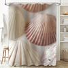 Seashell Pattern Shower Curtain Soft Fabric for Bathroom Decorations