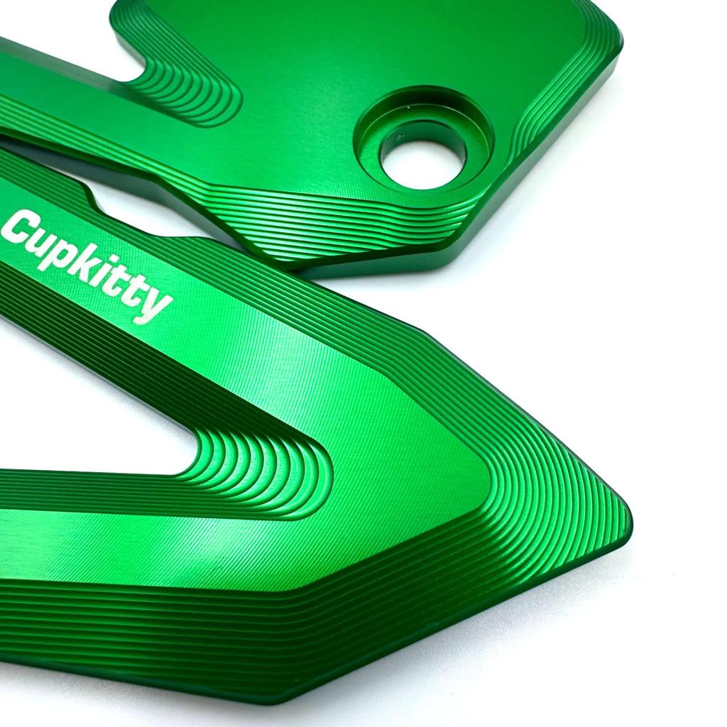 Cupkitty Footpeg Heel Plate Guard Fits ZX-25R ZX-4R ZX-4RR SE (Green)