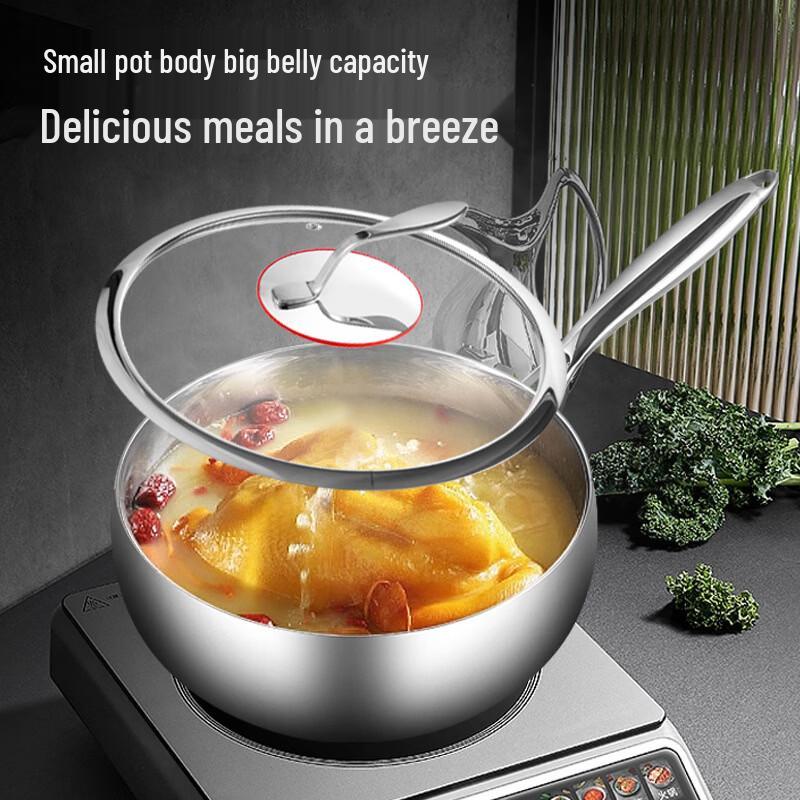 Milan Titanium Multi-Layer Steel Wok & Soup Pot with Steamer