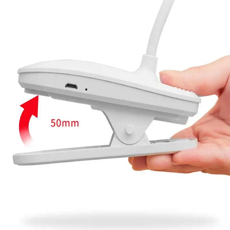 New Adjustable Flexible Foldable Dimming USB Plug LED Desk Lamp for Bedroom Night Lights, Providing Eyes Protection and Comforta