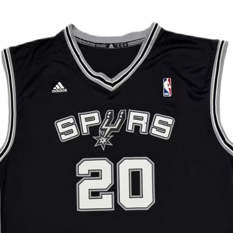 adidas NBA Ginobili Spurs 20 Jersey Pullover Printed Comfortable Home Sleeveless Casual Basketball Vest Unisex Tops 7818A-304-ANR514