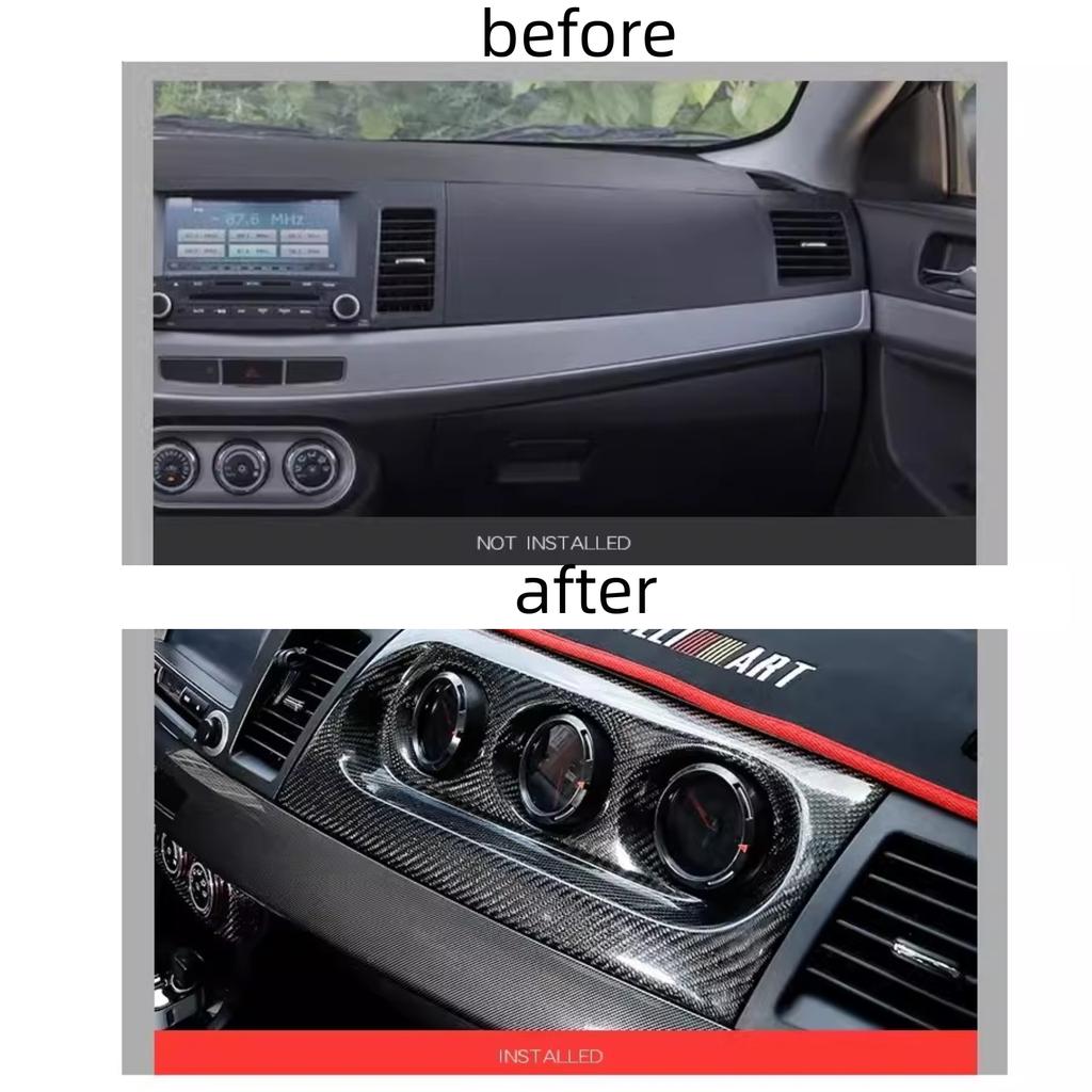 For Mitsubishi Lancer-ex EVO 10th Modified Carbon Fiber Matte Black Instrument Cover Body Kit Car Accessories