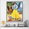 Disney Diamond Painting Snow White and The Forest Companions Themed Art Illustration 5D Cross Stitch Hanging Print 5D Puzzle MosaicEmbroideryHomeDecor