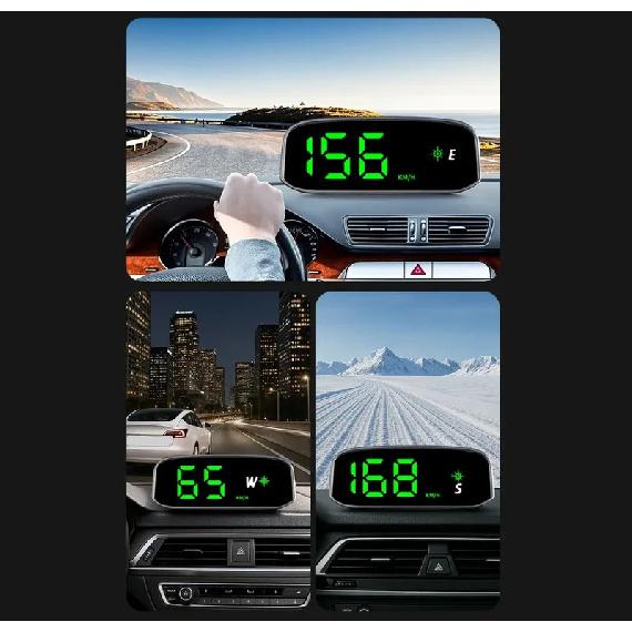 Solar Head Up Display GPS+ Digital Car Speedometer Intelligent Light Sensing HUD KM/H And MP/H Display LED Display